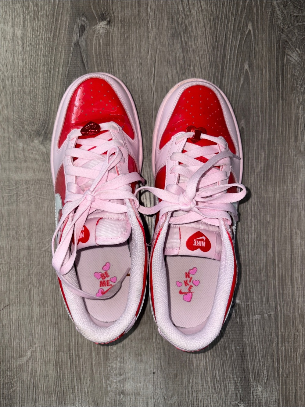 Nike Kids Pink & Red Heart Accent Sneakers